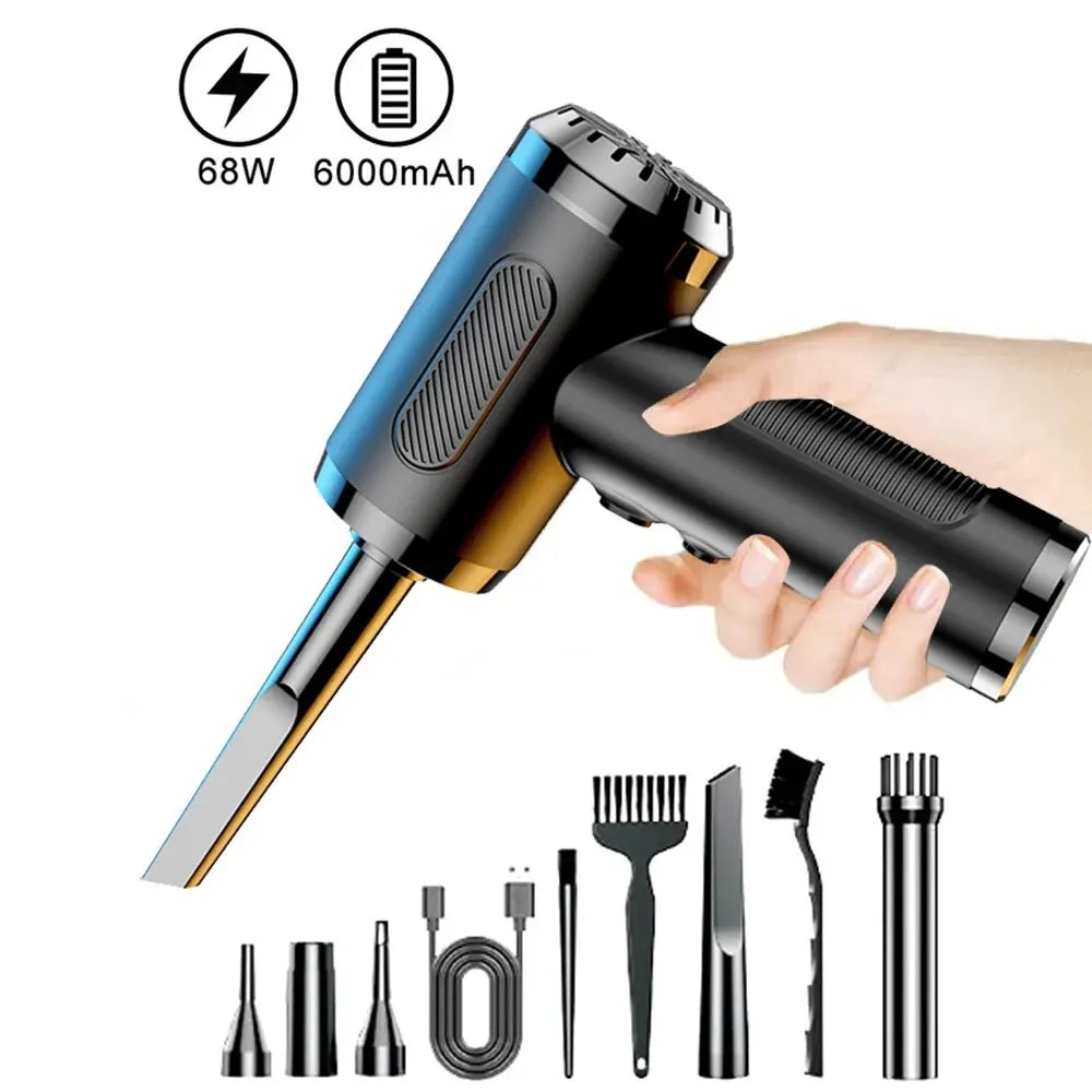 Portable Compressed Air Duster Blower Cleaner USB Charging Computer Household Blower Cleaner Car High Power Powerful Cleaning